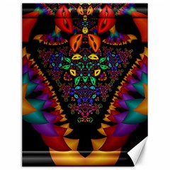 Symmetric Fractal Image In 3d Glass Frame Canvas 12  X 16   by Simbadda