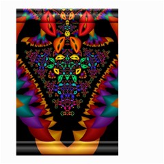 Symmetric Fractal Image In 3d Glass Frame Small Garden Flag (two Sides) by Simbadda