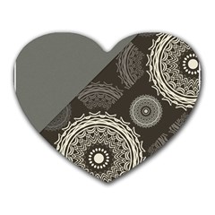 Abstract Mandala Background Pattern Heart Mousepads