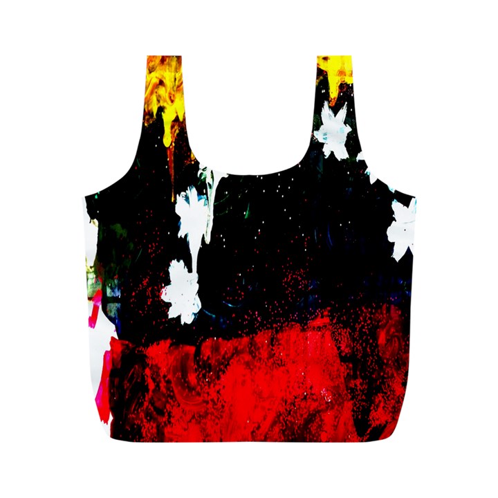 Grunge Abstract In Dark Full Print Recycle Bags (M) 