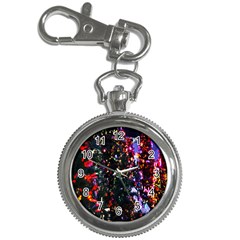 Lit Christmas Trees Prelit Creating A Colorful Pattern Key Chain Watches by Simbadda