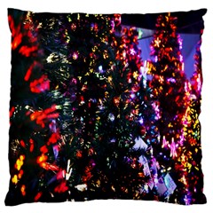 Lit Christmas Trees Prelit Creating A Colorful Pattern Large Cushion Case (one Side) by Simbadda