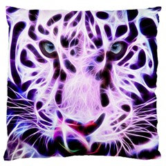 Fractal Wire White Tiger Standard Flano Cushion Case (one Side) by Simbadda