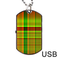 Multicoloured Background Pattern Dog Tag Usb Flash (two Sides) by Simbadda