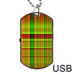 Multicoloured Background Pattern Dog Tag USB Flash (Two Sides) Front