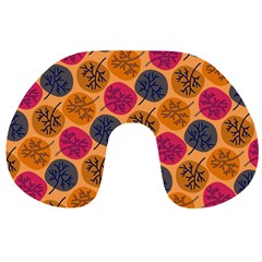 Colorful Trees Background Pattern Travel Neck Pillows by Simbadda