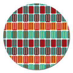 Bricks Abstract Seamless Pattern Magnet 5  (round) by Simbadda