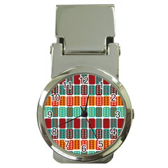 Bricks Abstract Seamless Pattern Money Clip Watches by Simbadda