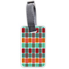 Bricks Abstract Seamless Pattern Luggage Tags (two Sides) by Simbadda