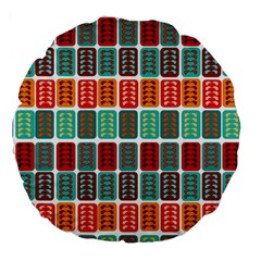 Bricks Abstract Seamless Pattern Large 18  Premium Round Cushions by Simbadda