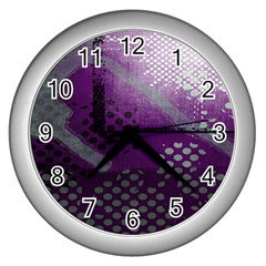 Evil Moon Dark Background With An Abstract Moonlit Landscape Wall Clocks (silver) 