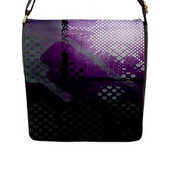Evil Moon Dark Background With An Abstract Moonlit Landscape Flap Messenger Bag (l)  by Simbadda
