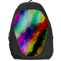 Colorful Abstract Paint Splats Background Backpack Bag by Simbadda
