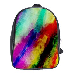 Colorful Abstract Paint Splats Background School Bags (xl)  by Simbadda