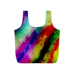 Colorful Abstract Paint Splats Background Full Print Recycle Bags (s)  by Simbadda