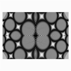 Mirror Of Black And White Fractal Texture Large Glasses Cloth by Simbadda
