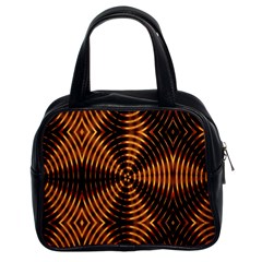 Fractal Pattern Of Fire Color Classic Handbags (2 Sides)
