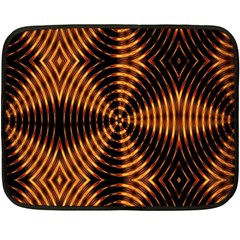 Fractal Pattern Of Fire Color Double Sided Fleece Blanket (mini)  by Simbadda