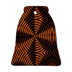 Fractal Pattern Of Fire Color Bell Ornament (two Sides)