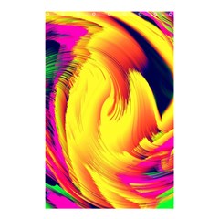 Stormy Yellow Wave Abstract Paintwork Shower Curtain 48  X 72  (small)  by Simbadda