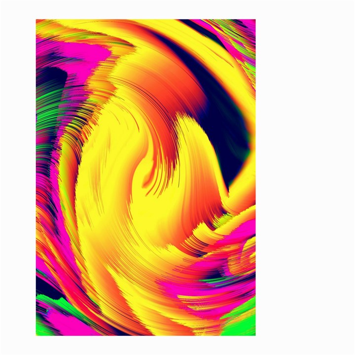 Stormy Yellow Wave Abstract Paintwork Small Garden Flag (Two Sides)