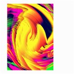 Stormy Yellow Wave Abstract Paintwork Small Garden Flag (Two Sides) Back