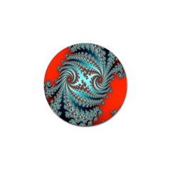 Digital Fractal Pattern Golf Ball Marker (10 Pack)