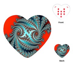 Digital Fractal Pattern Playing Cards (heart)  by Simbadda