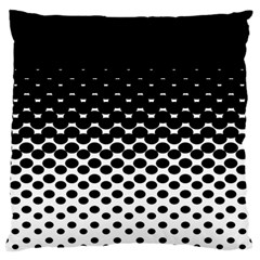 Halftone Gradient Pattern Large Flano Cushion Case (one Side) by Simbadda