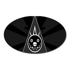 Abstract Pigs Triangle Oval Magnet