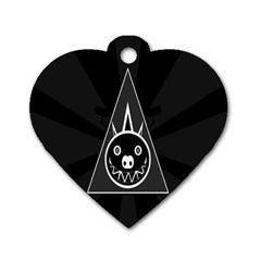 Abstract Pigs Triangle Dog Tag Heart (One Side)