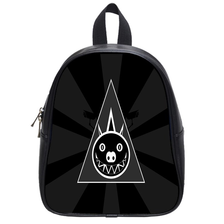 Abstract Pigs Triangle School Bags (Small) 