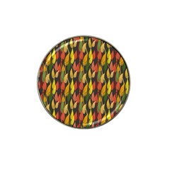 Colorful Leaves Yellow Red Green Grey Rainbow Leaf Hat Clip Ball Marker (10 Pack)