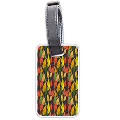 Colorful Leaves Yellow Red Green Grey Rainbow Leaf Luggage Tags (one Side) 