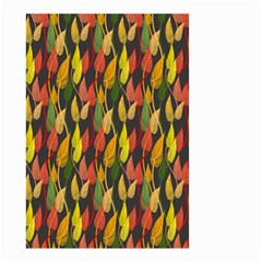 Colorful Leaves Yellow Red Green Grey Rainbow Leaf Small Garden Flag (two Sides)