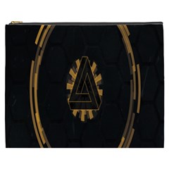 Geometry Interfaces Deus Ex Human Revolution Deus Ex Penrose Triangle Cosmetic Bag (xxxl)  by Simbadda