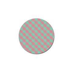 Cross Pink Green Gingham Digital Paper Golf Ball Marker (4 Pack) by Alisyart