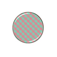 Cross Pink Green Gingham Digital Paper Hat Clip Ball Marker (10 Pack) by Alisyart
