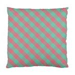 Cross Pink Green Gingham Digital Paper Standard Cushion Case (Two Sides) Front