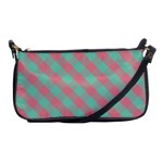 Cross Pink Green Gingham Digital Paper Shoulder Clutch Bags Front