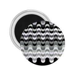 Chevron Wave Triangle Waves Grey Black 2 25  Magnets