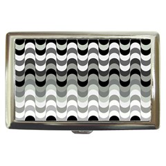 Chevron Wave Triangle Waves Grey Black Cigarette Money Cases by Alisyart