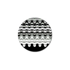 Chevron Wave Triangle Waves Grey Black Golf Ball Marker