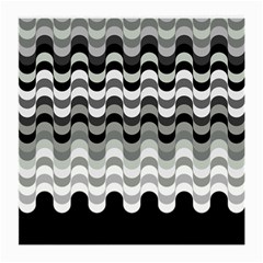 Chevron Wave Triangle Waves Grey Black Medium Glasses Cloth by Alisyart