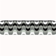 Chevron Wave Triangle Waves Grey Black Large Bar Mats by Alisyart