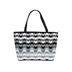 Chevron Wave Triangle Waves Grey Black Shoulder Handbags