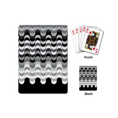 Chevron Wave Triangle Waves Grey Black Playing Cards (mini) 