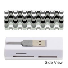 Chevron Wave Triangle Waves Grey Black Memory Card Reader (stick)  by Alisyart