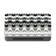 Chevron Wave Triangle Waves Grey Black Memory Card Reader With Cf