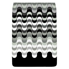 Chevron Wave Triangle Waves Grey Black Flap Covers (l) 